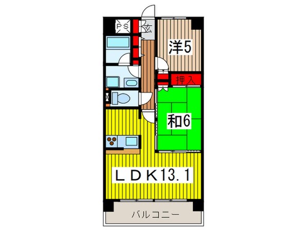 プリムベ－ル南浦和の物件間取画像